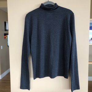 Jil Sander Wool & Silk Turtleneck Grey Size L